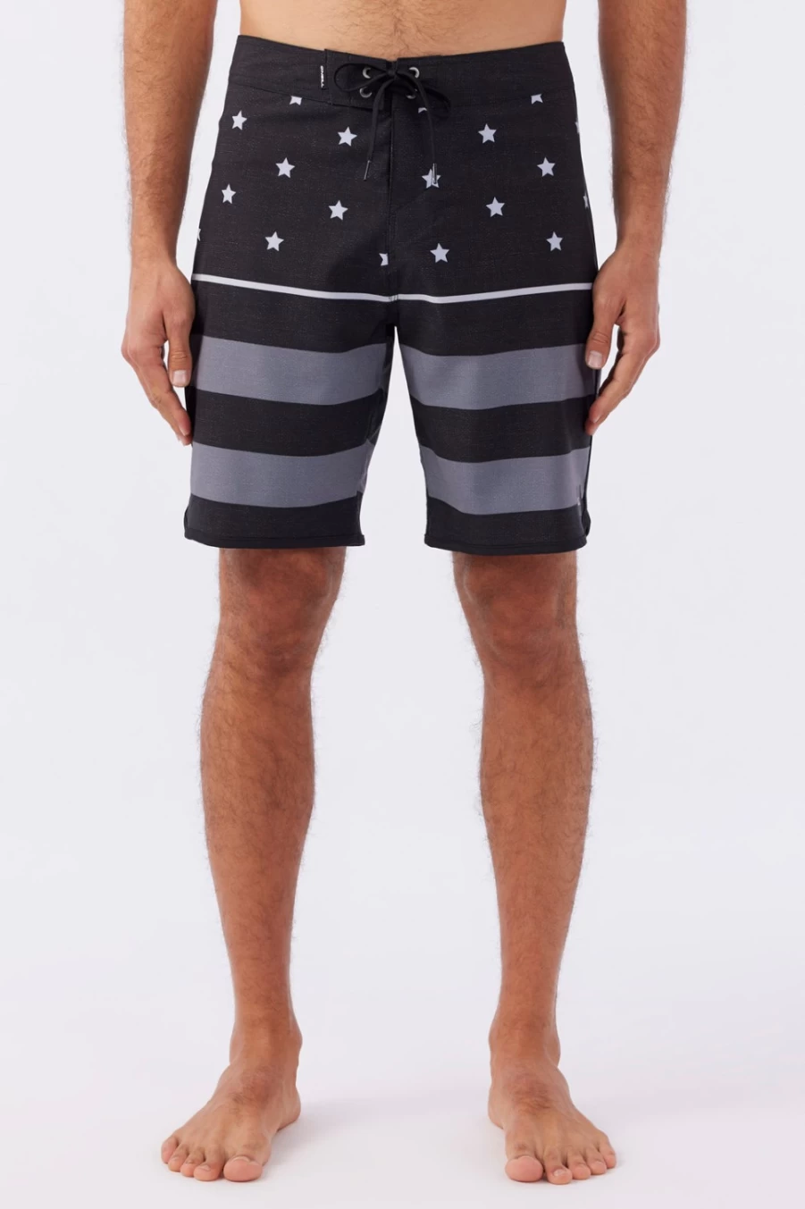 O'Neill Men's Hyperfreak Mysto Scallop Flag 19" Boardshorts - Black