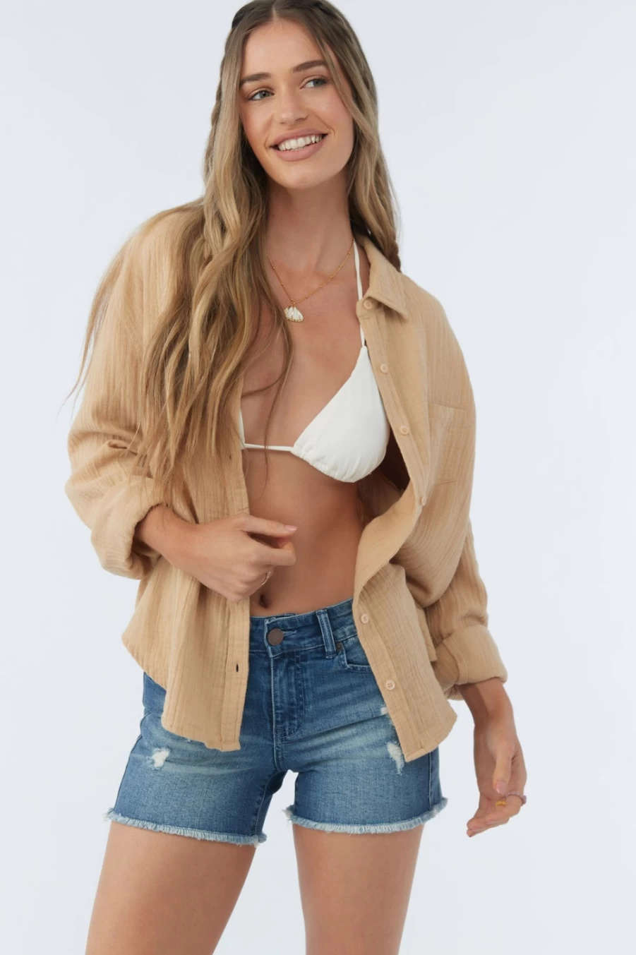 O'Neill Women's Leni Top in Khaki - Stylish Casual Wear