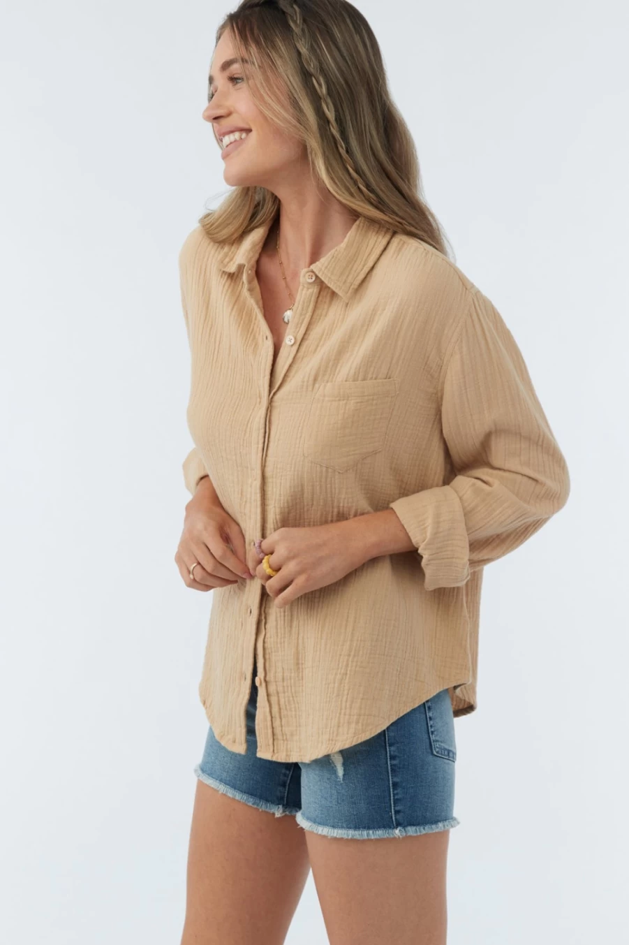 O'Neill Women's Leni Top in Khaki - Stylish Casual Wear