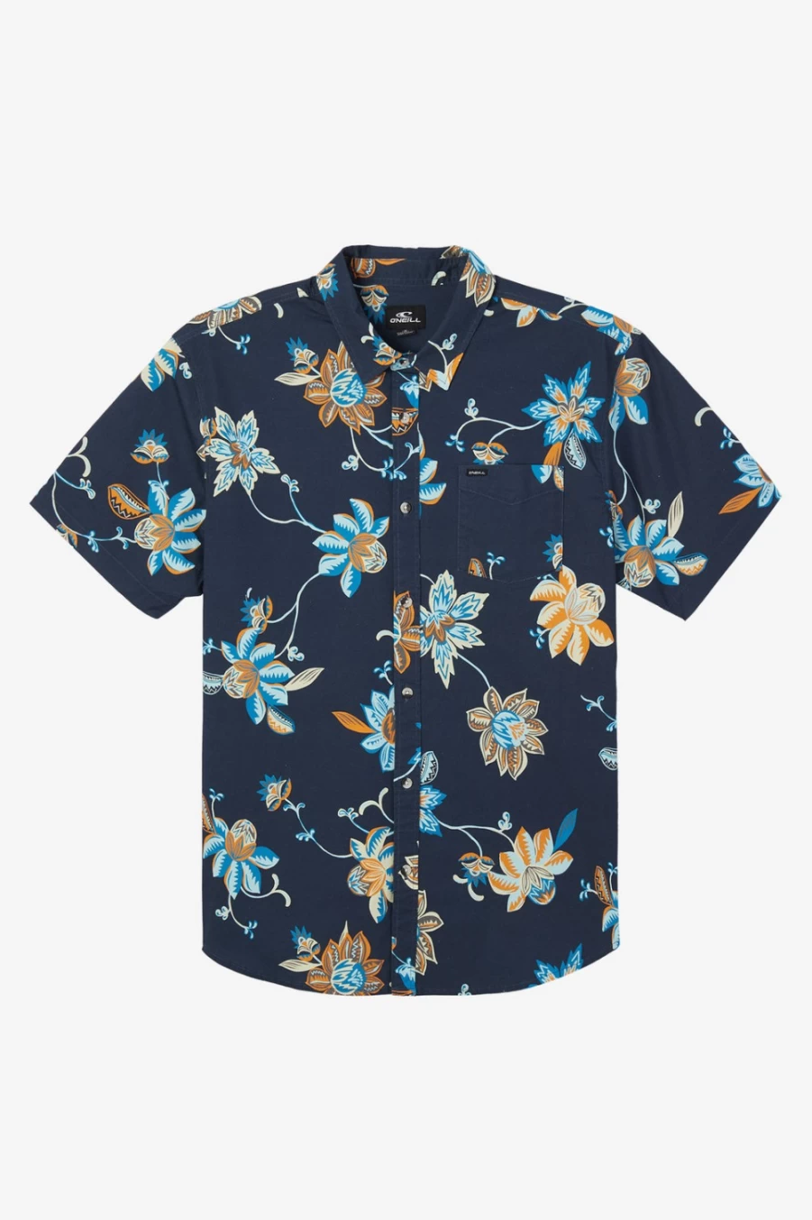 O'Neill Men's Navy Quiver Stretch Modern Shirt - Comfortable & Stylish Casual Wear