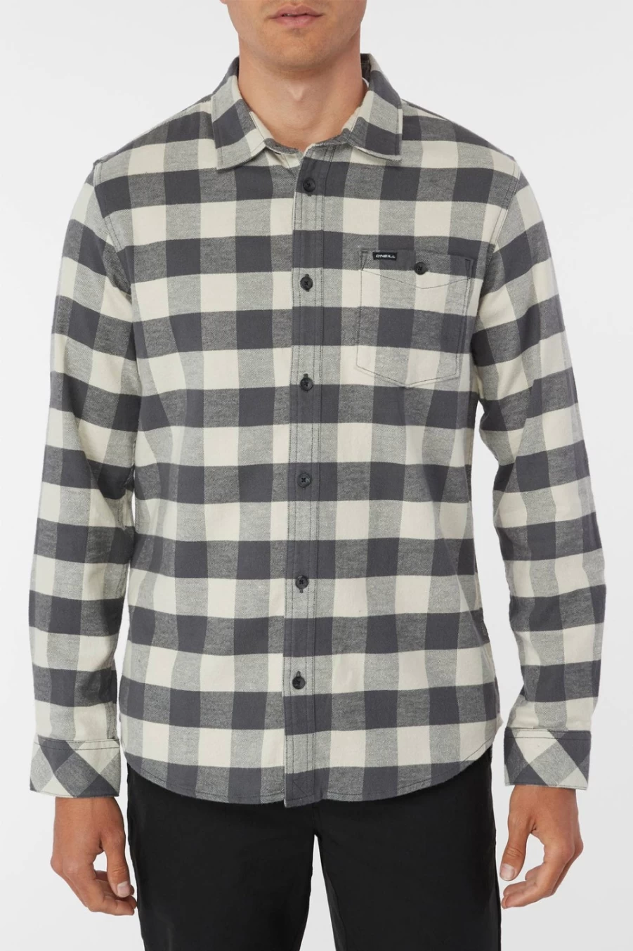 O'Neill Men's Graphite Buffalo Stretch Flannel Shirt