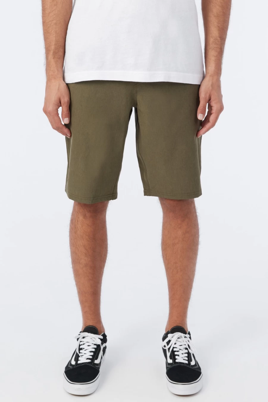 O'Neill Men's Army Green Reservoir E-Waist 21" Hybrid Shorts