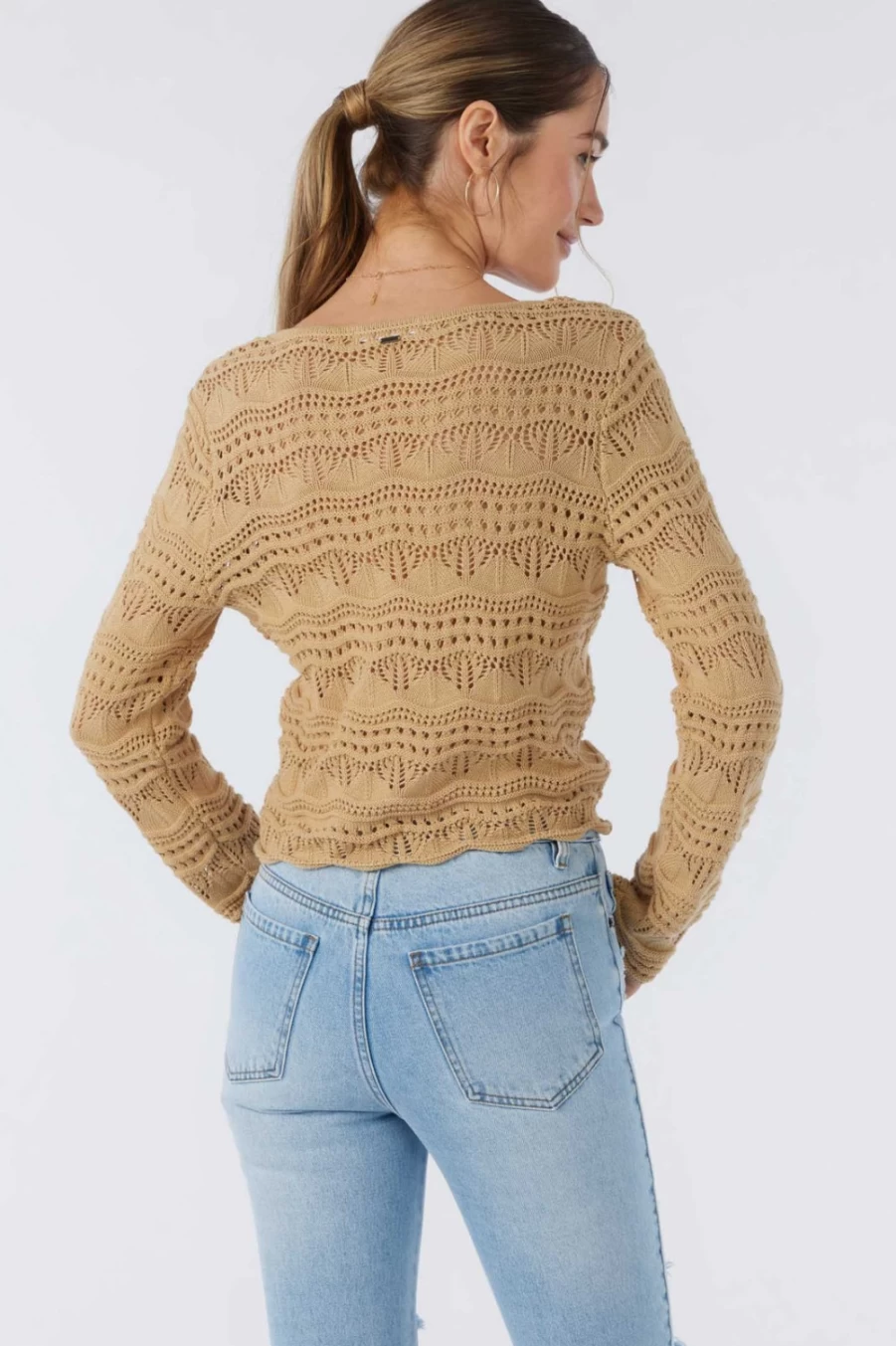 O'Neill Women's Khaki Harbor Sweater - Comfortable & Stylish Pullover