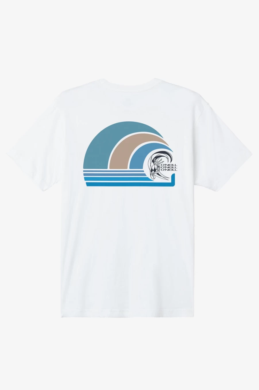 O'Neill Men's Get Low Tee - White Relaxed Fit Casual T-Shirt