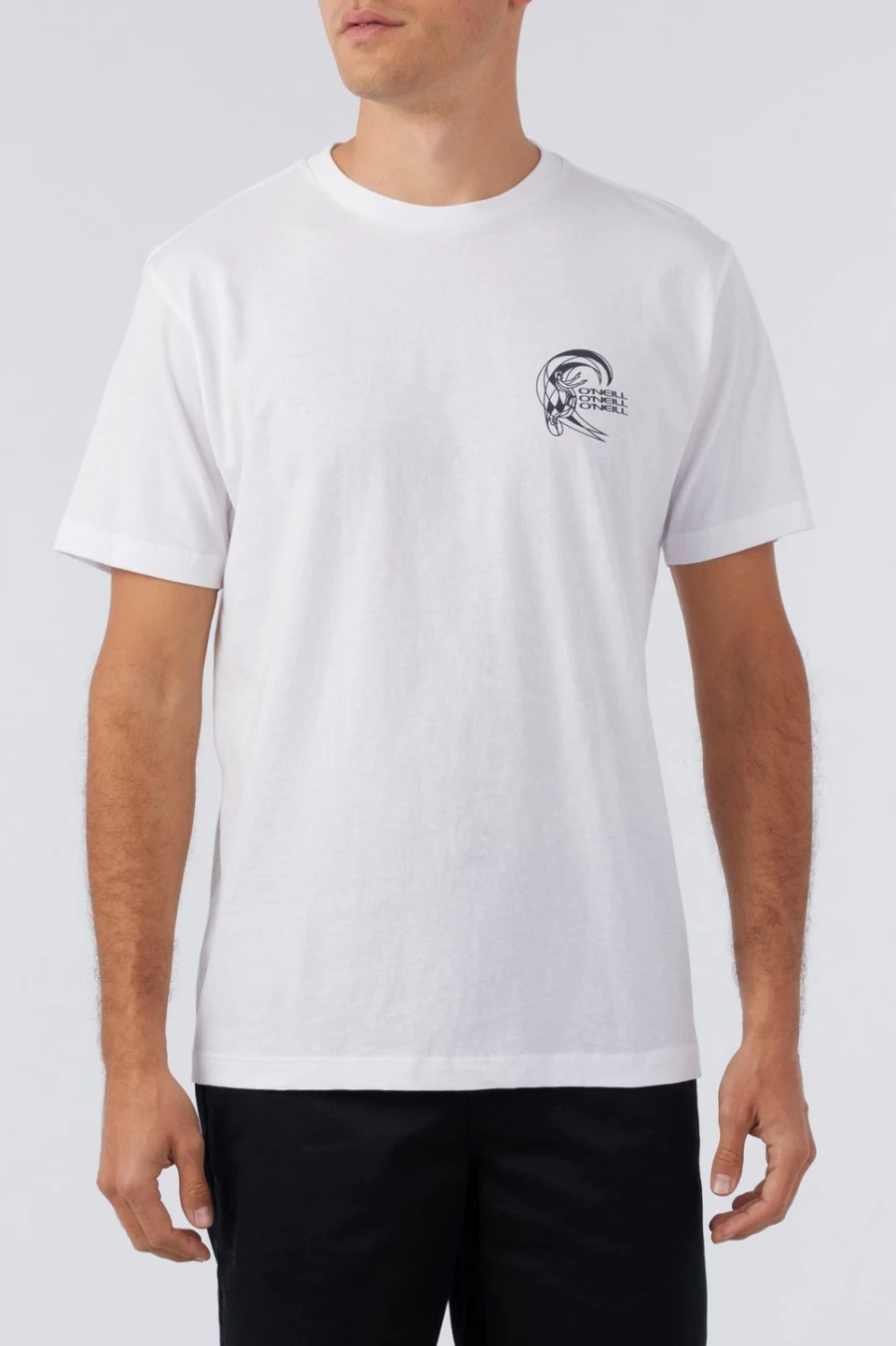 O'Neill Men's Get Low Tee - White Relaxed Fit Casual T-Shirt
