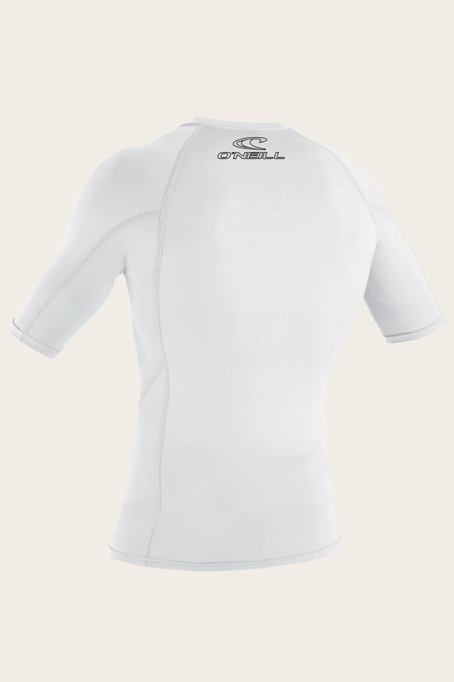O'Neill Men's Youth Basic 50+ S/S Rash Guard - White UPF Sun Protection Swim Shirt