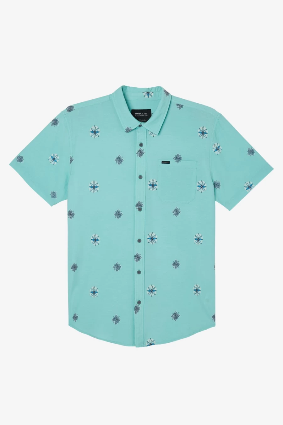 O'Neill Men's TRVLR UPF Traverse Standard Shirt in Aquawash - Sun Protection Travel Shirt