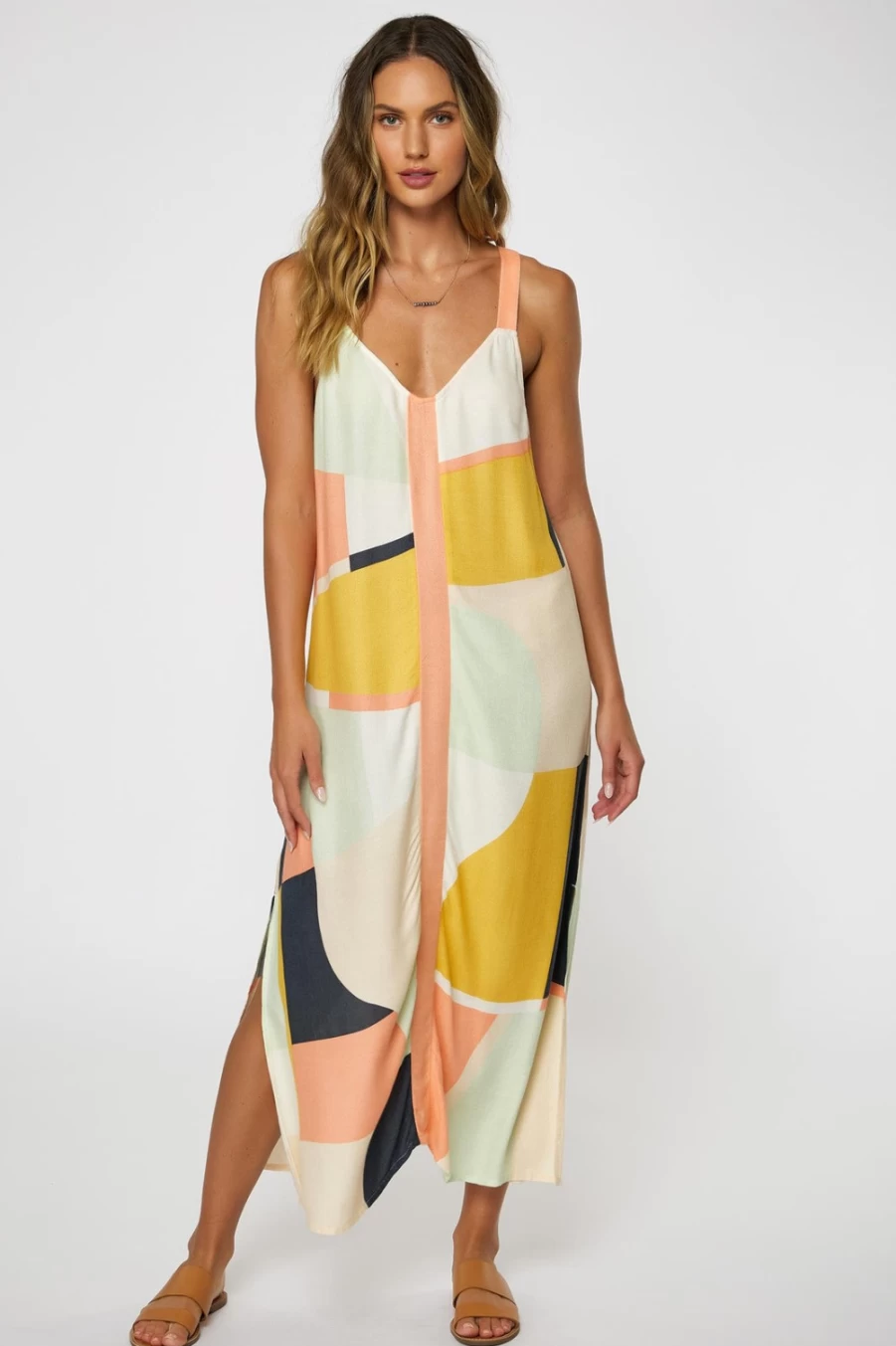 O'Neill Women's Kyle Midi Dress in Multi-Color | Stylish Floral Print Casual Summer Dress