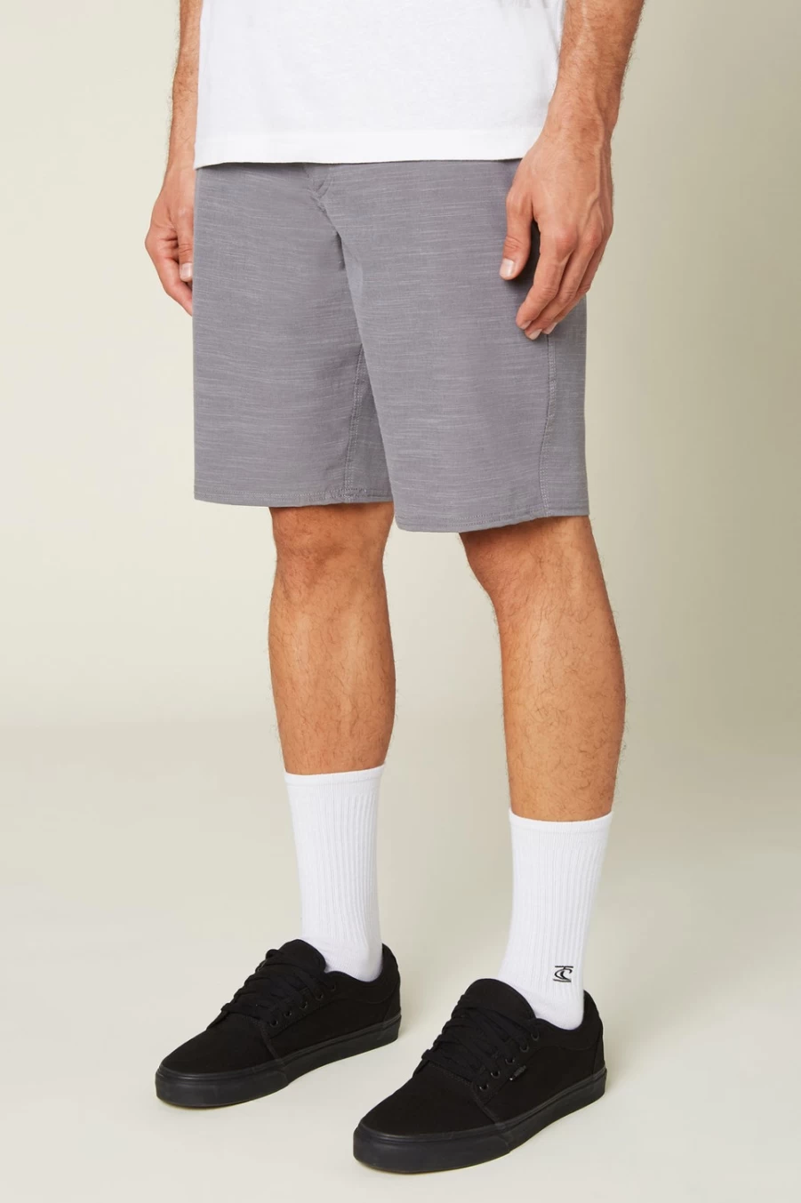 O'Neill Men's Grey Locked Slub 20" Hybrid Shorts