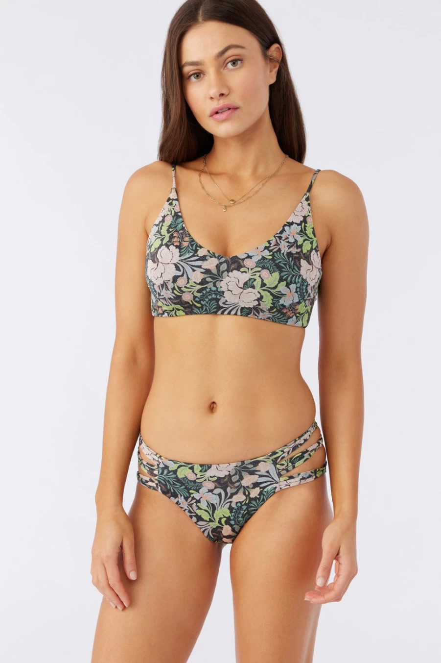 O'Neill Women's Nightsky Flourish Boulders Strappy Side Full Bottoms Swimwear