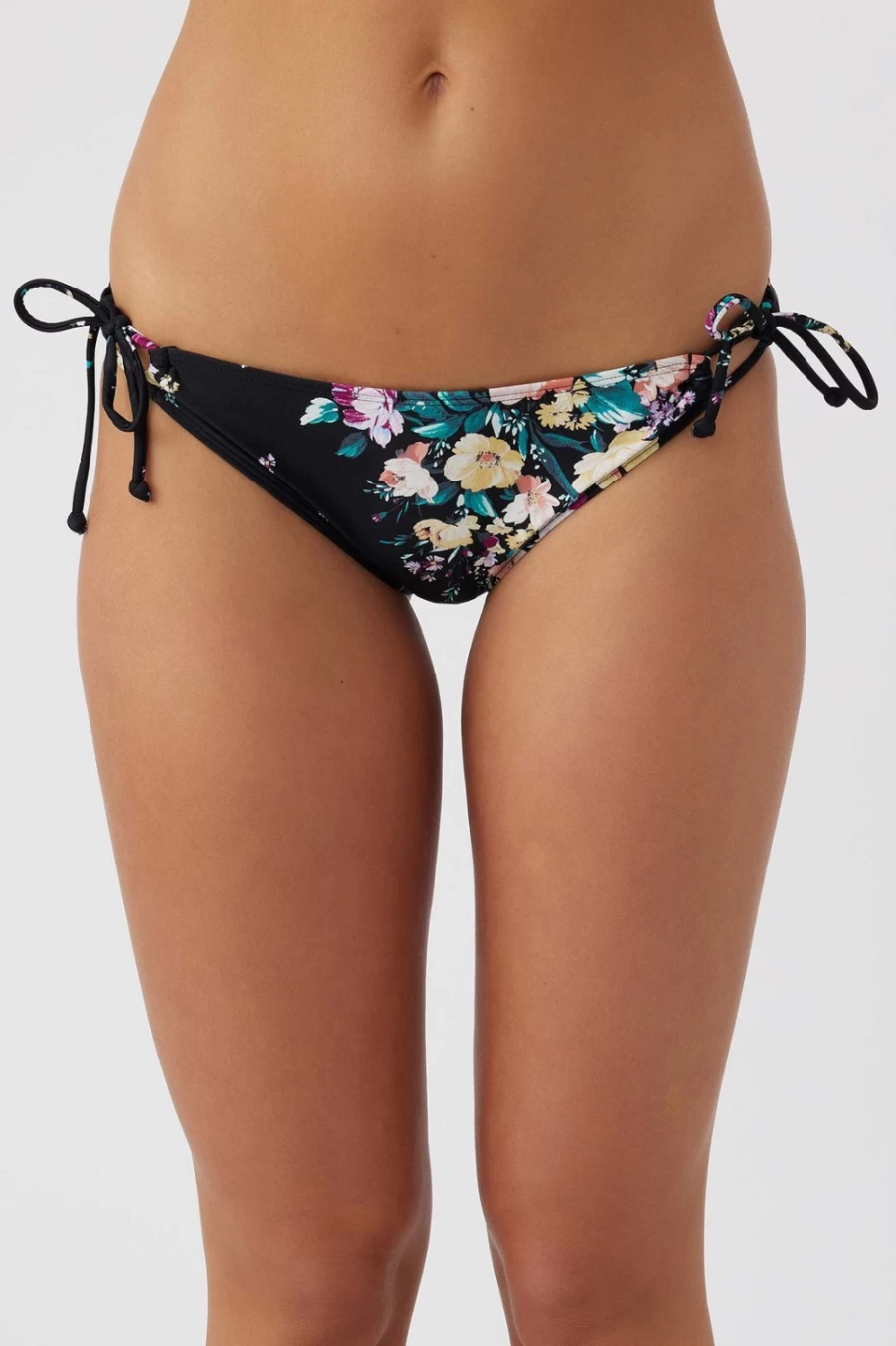 O'Neill Women's Black Rosetta Mina Tie Side Bottoms Swimwear