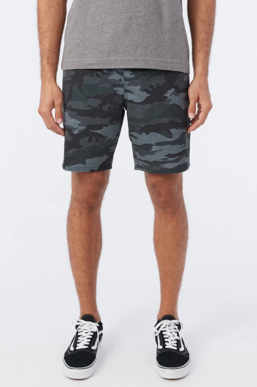 O'Neill Men's Reserve E-Waist 18" Hybrid Shorts - Black Camo