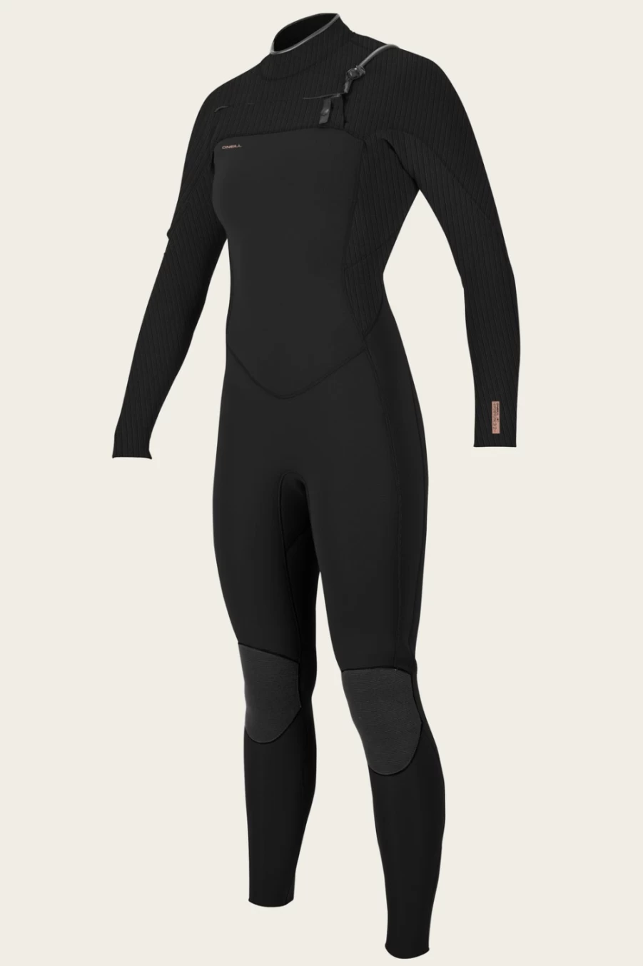 O'Neill Women's Hyperfreak 3/2mm Chest Zip Full Wetsuit - Black/Black