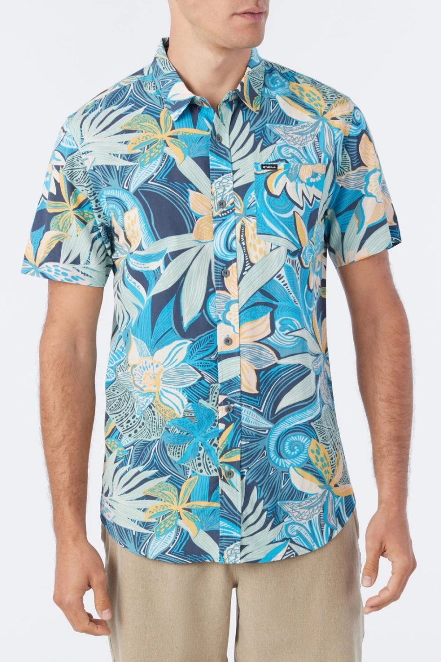 O'Neill Men's Modern Eco Shirt in Mdtblue - Oasis Collection