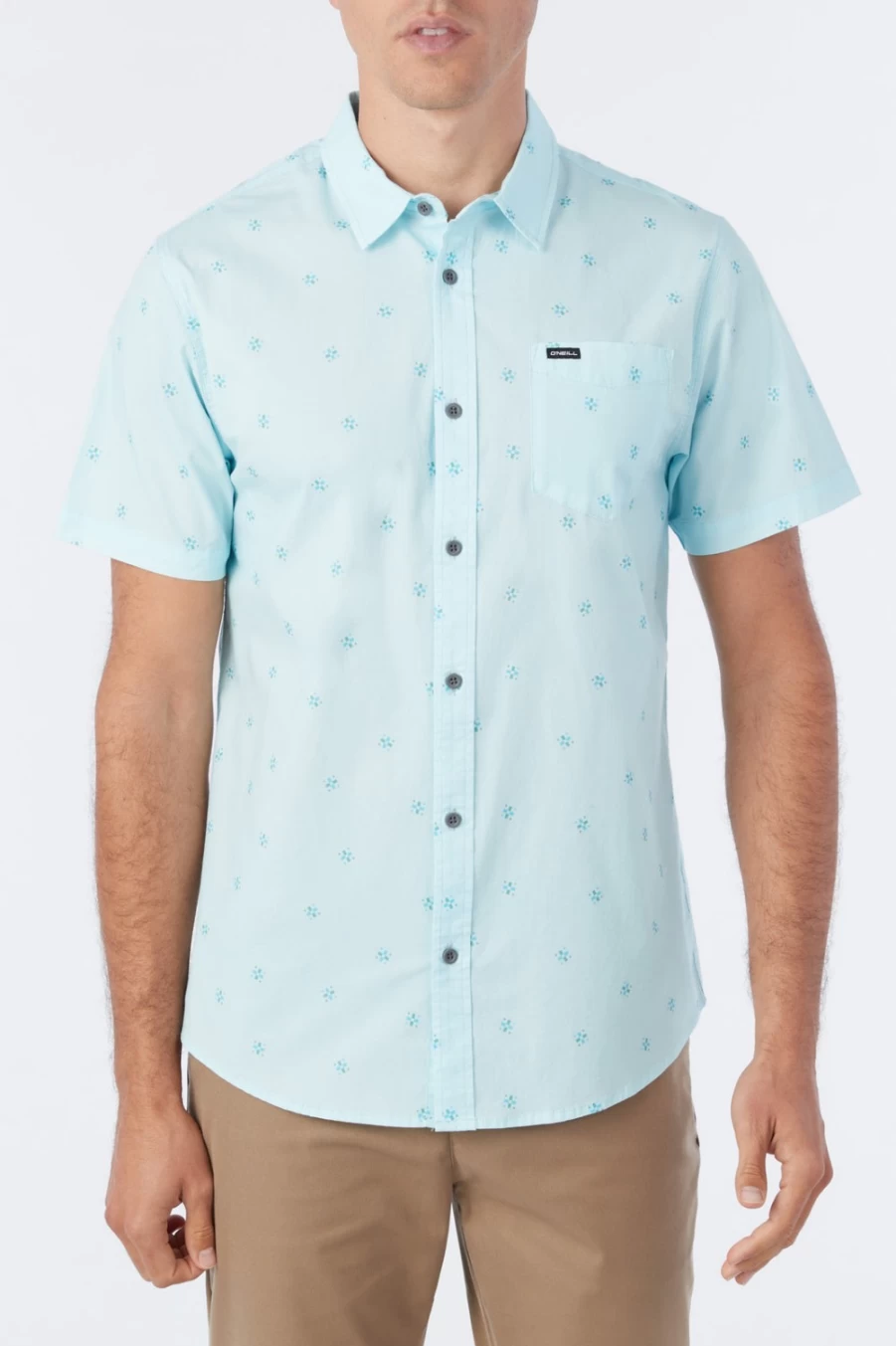 O'Neill Men's Sky Blue Stretch Modern Shirt - Quiver Collection