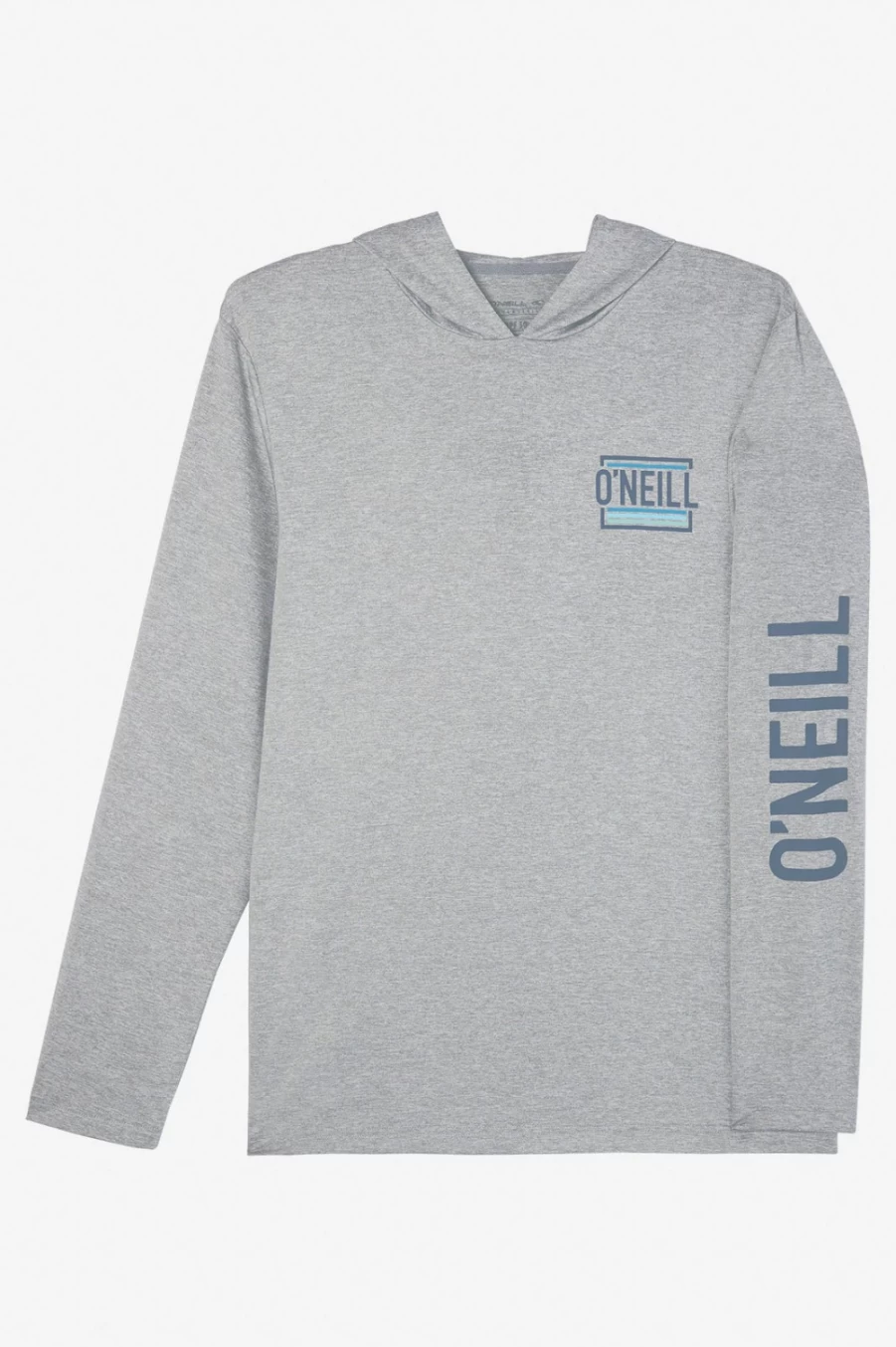 O'Neill Men's Heather Grey UPF Hooded Long Sleeve Travel Shirt TRVLR